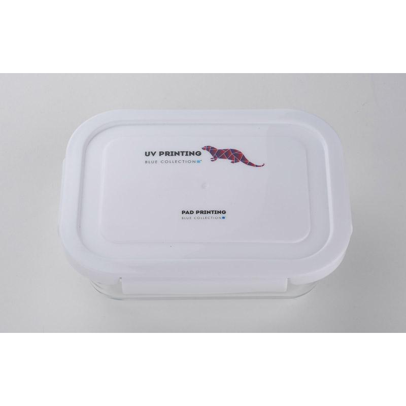 Caserolă de sticlă pentru alimente LASO 500 ml alb