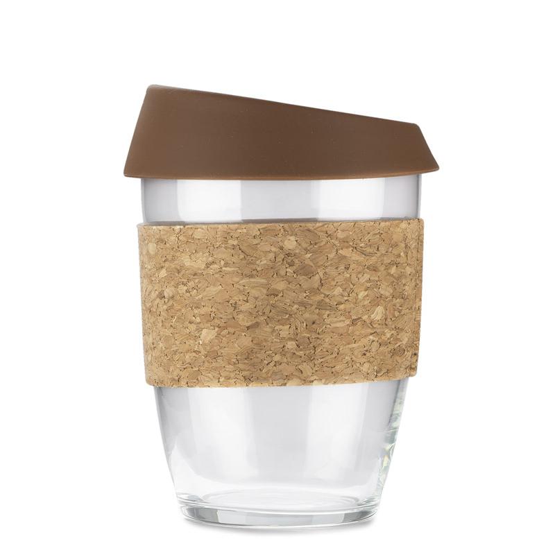 Cană din sticlă SKLO 380 ml maro