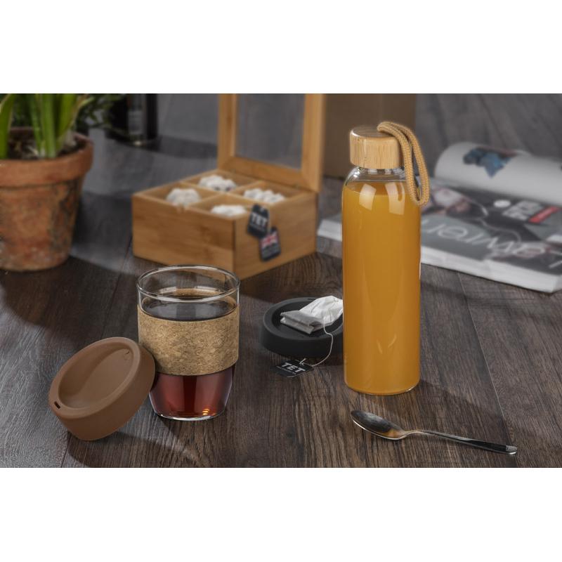 Cană din sticlă SKLO 380 ml maro