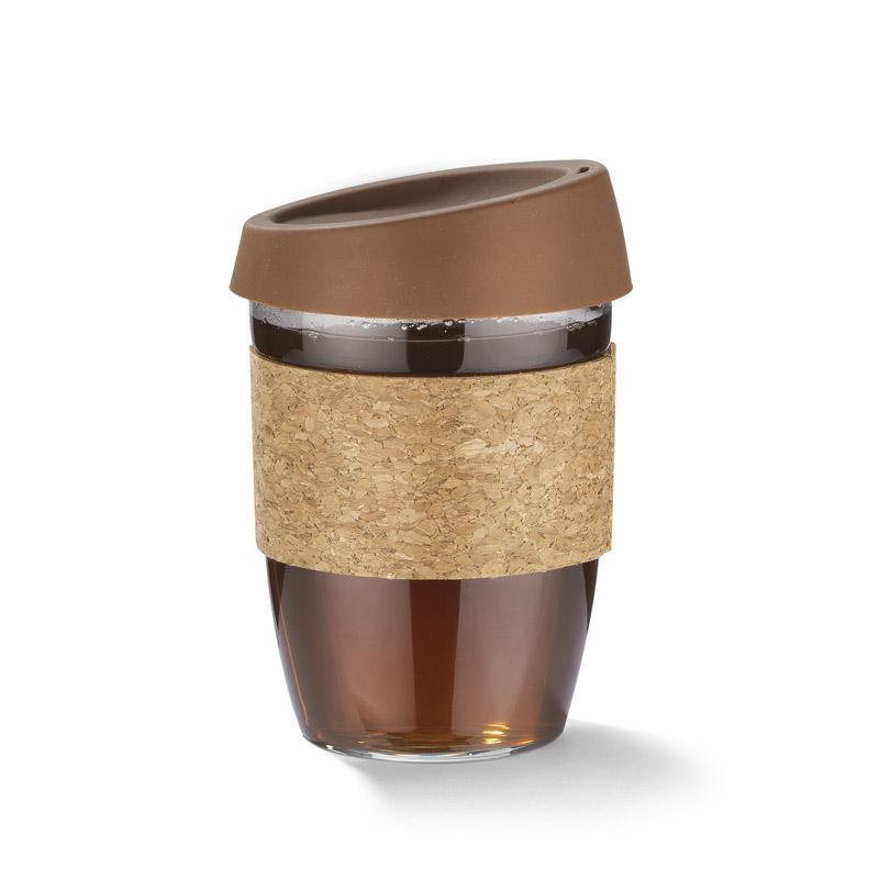 Cană din sticlă SKLO 380 ml maro