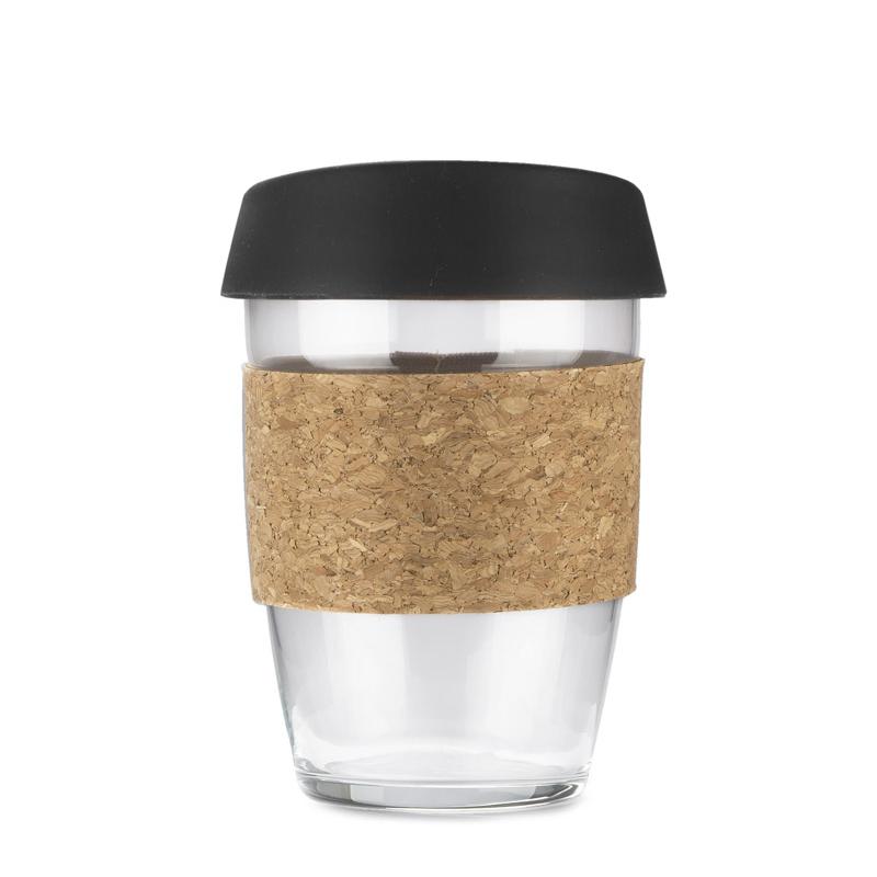 Cană din sticlă SKLO 380 ml negru