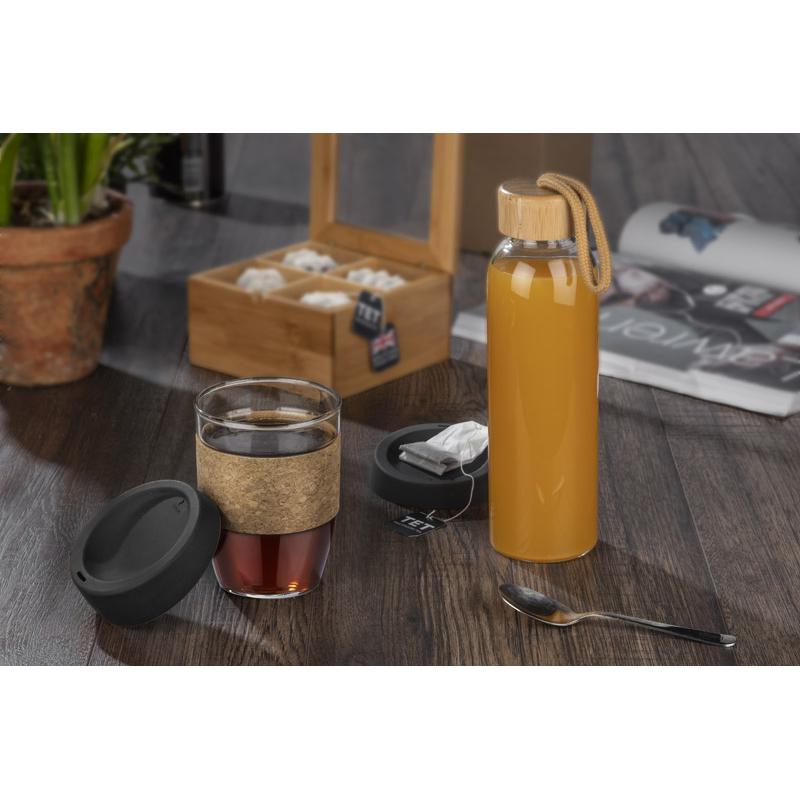 Cană din sticlă SKLO 380 ml negru