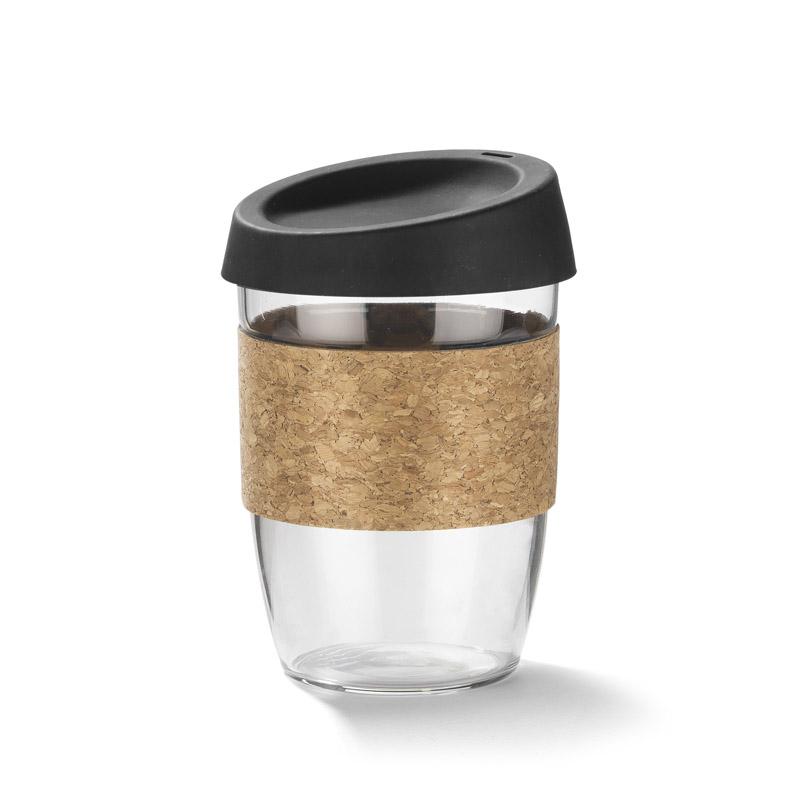 Cană din sticlă SKLO 380 ml negru