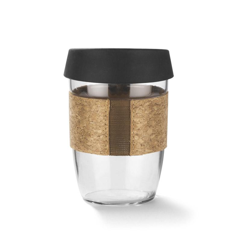 Cană din sticlă SKLO 380 ml negru