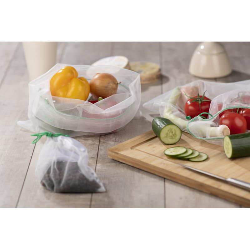 Saci de plasă set RPET transparent