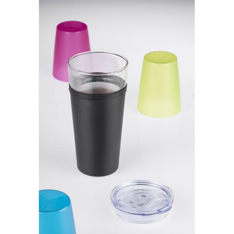 Cană din sticlă GLATT 428 ml negru