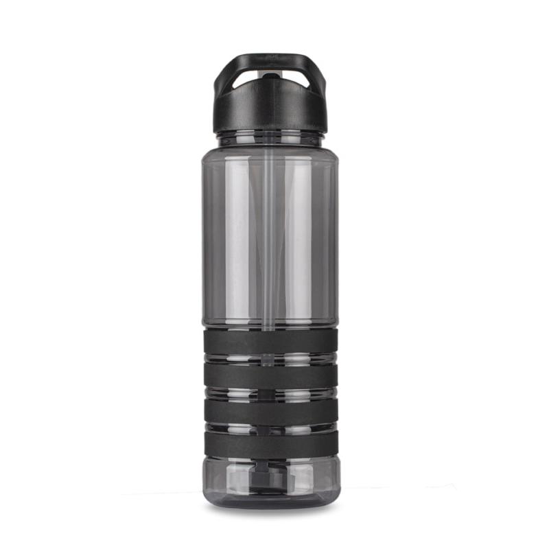 Sticlă sport cu filtru de carbon KIVI 700 ml Negru