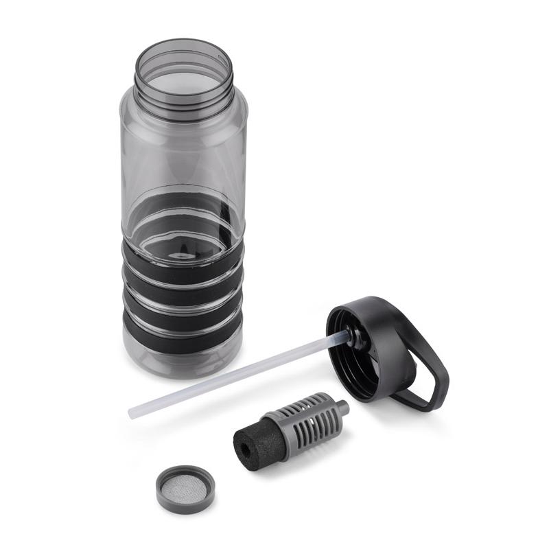 Sticlă sport cu filtru de carbon KIVI 700 ml Negru