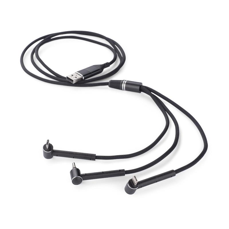 6 în 1 cablu USB RICO Negru