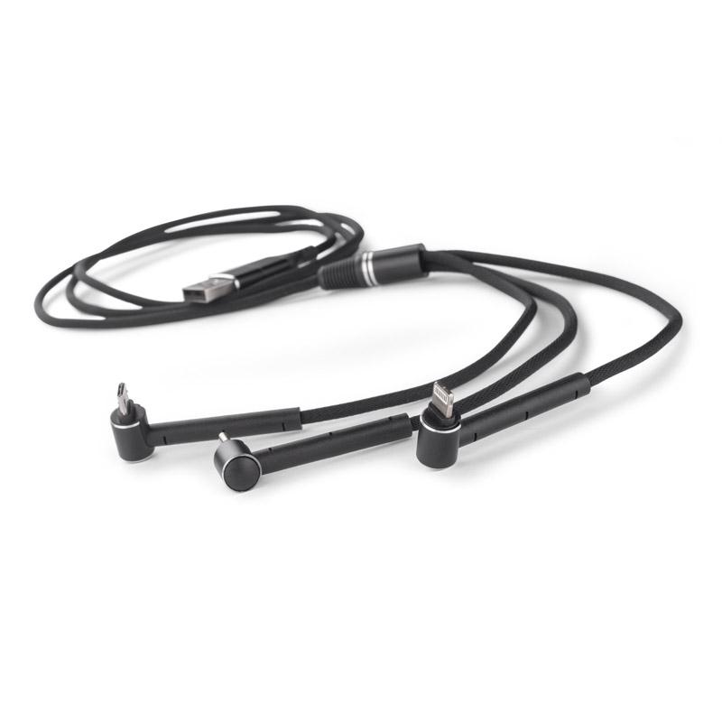 6 în 1 cablu USB RICO Negru
