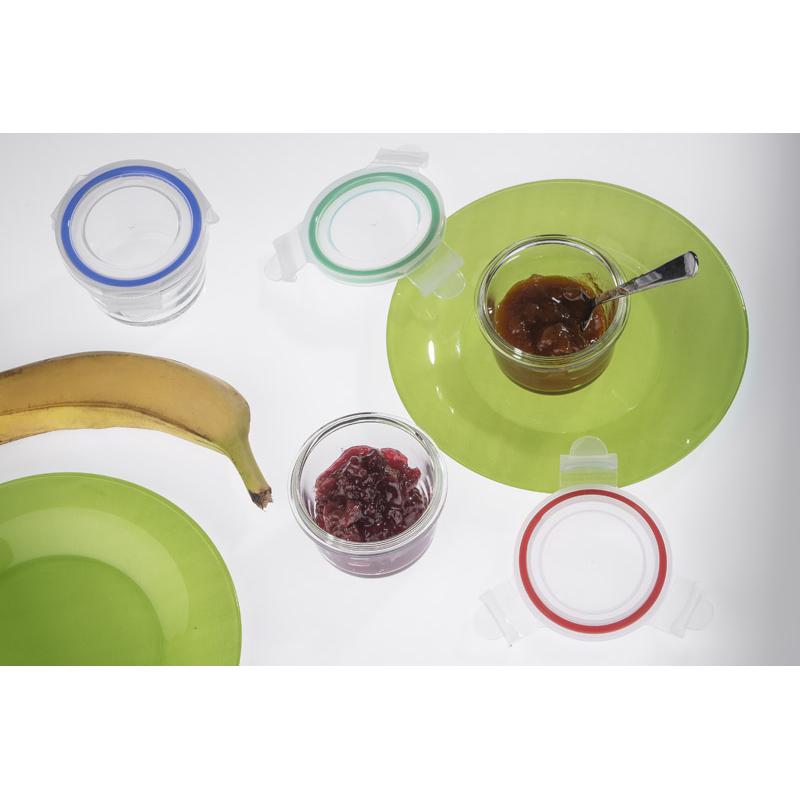 Set borcane de sticlă PESTO 3 x 120 ml transparent