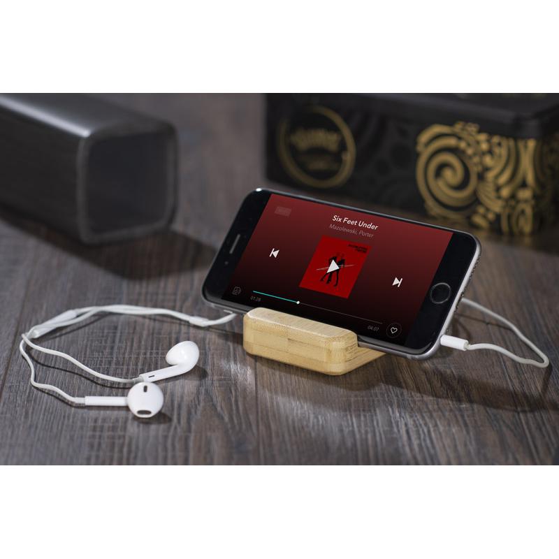 Suport pentru telefon din bambus TILE bej