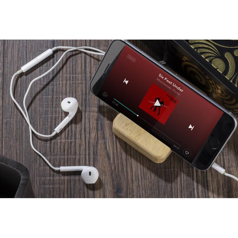 Suport pentru telefon din bambus TILE bej