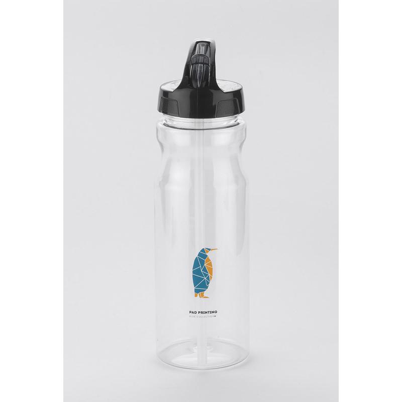 Sticlă de apă cu pai TRANCE 700 ml negru