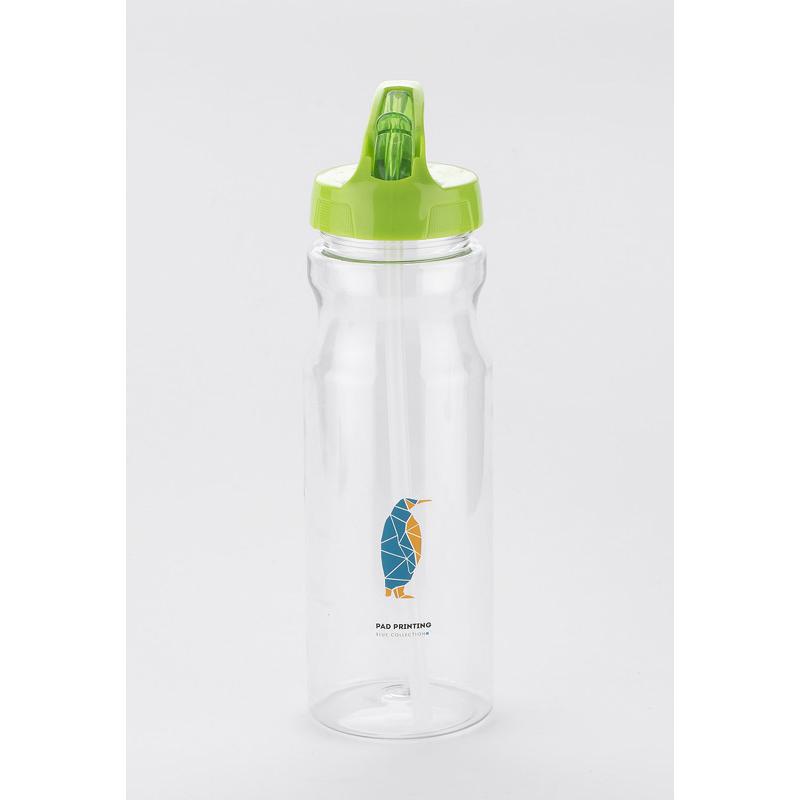 Sticlă de apă cu pai TRANCE 700 ml verde deschis