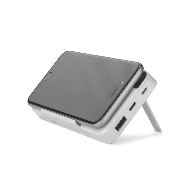 Baterie externă STAND 10 000 mAh Alb