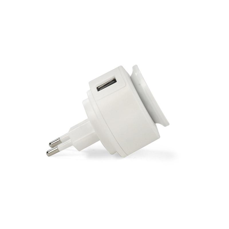 Lumină de noapte USB, încărcător de perete NOTTO alb