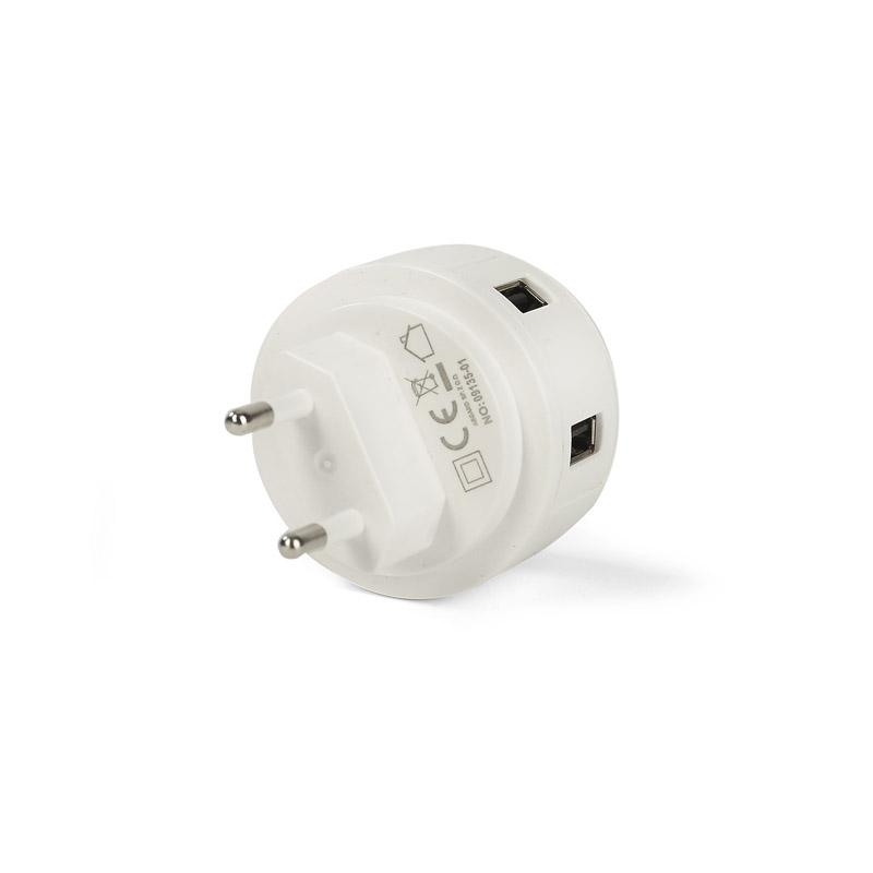 Lumină de noapte USB, încărcător de perete NOTTO alb