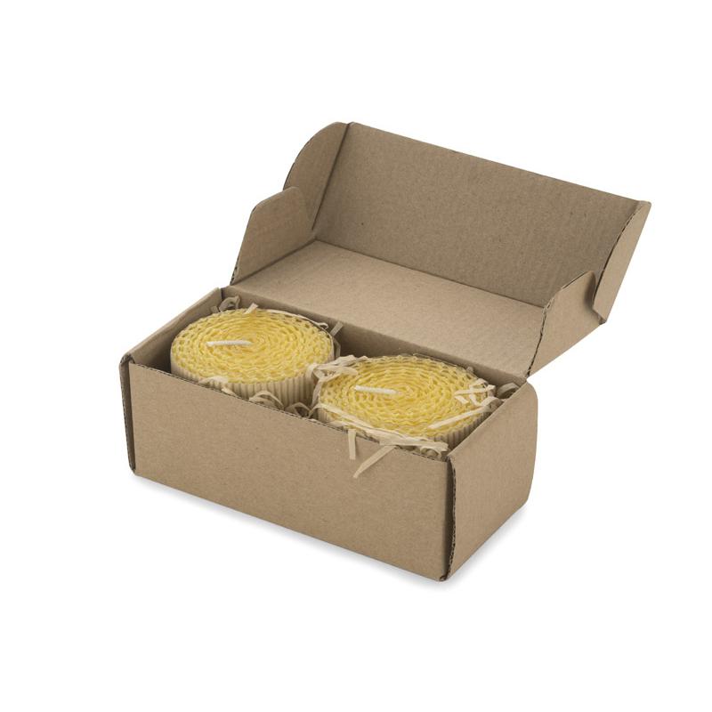 Set de lumânări din ceară de albine HANNI galben