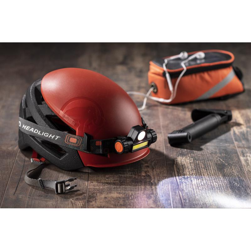 Lanternă frontală COB FRENTE Negru