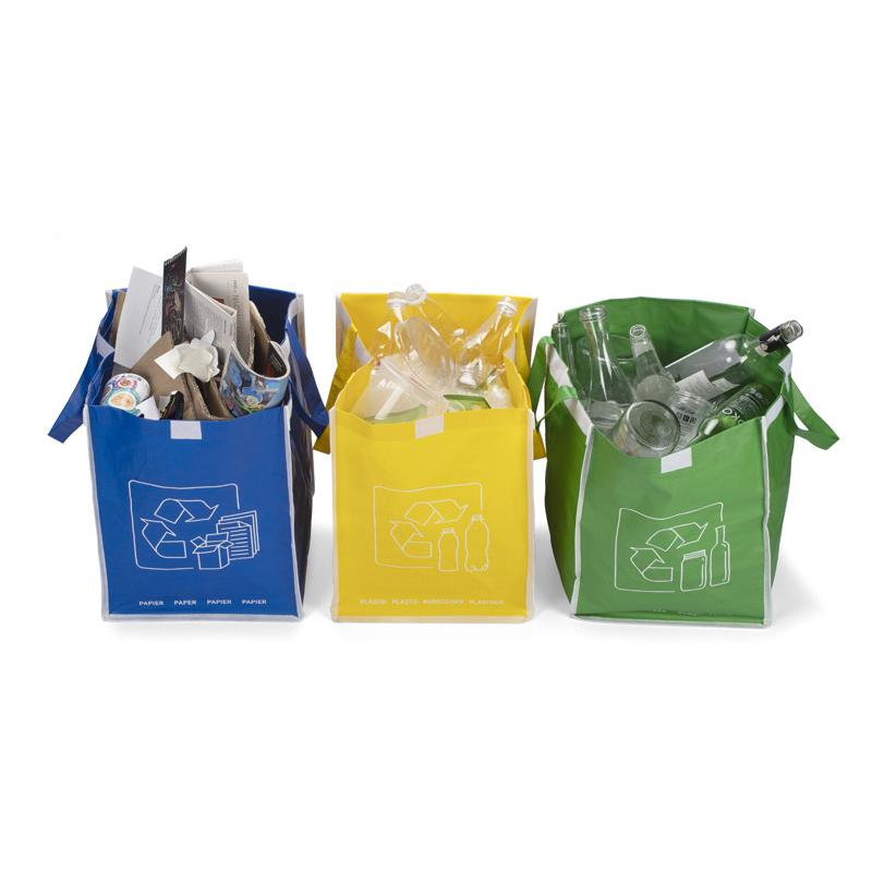 Sacoșe pentru reciclare multicolor