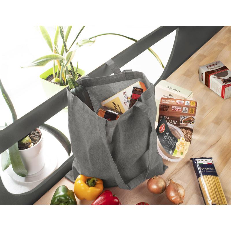 Geantă de bumbac MELANGE 140 g Negru