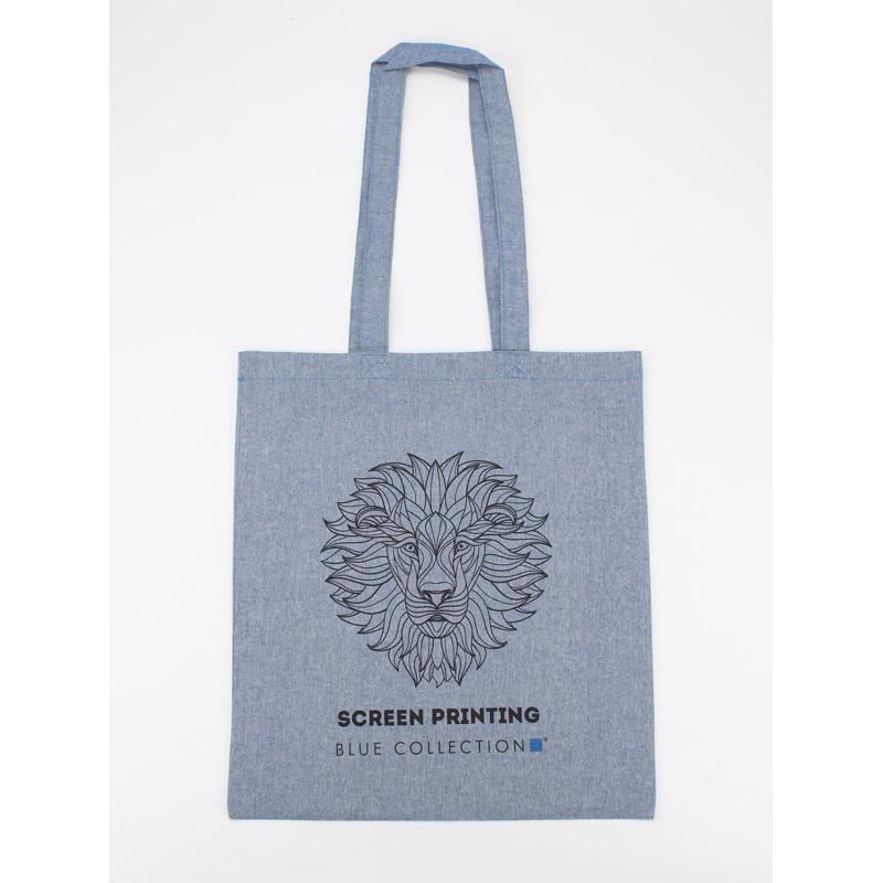 Geantă de bumbac MELANGE 140 g Albastru