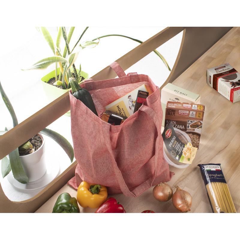 Geantă de bumbac MELANGE 140 g Roșu