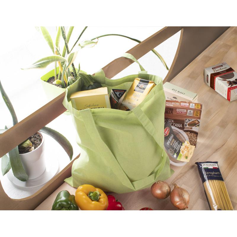 Geantă de bumbac MELANGE 140 g Verde deschis