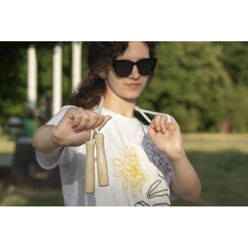 Coardă de sărit SALTI Alb