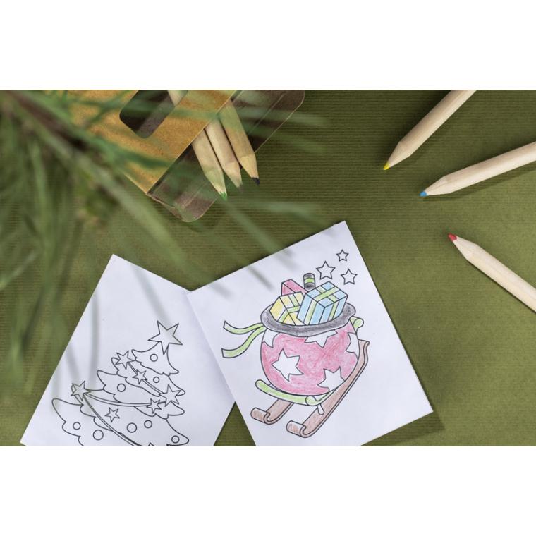 Creioane colorate cu carte de colorat SANTI