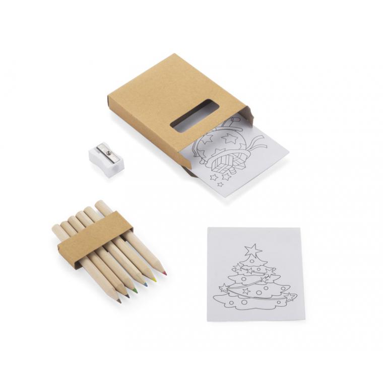 Creioane colorate cu carte de colorat SANTI