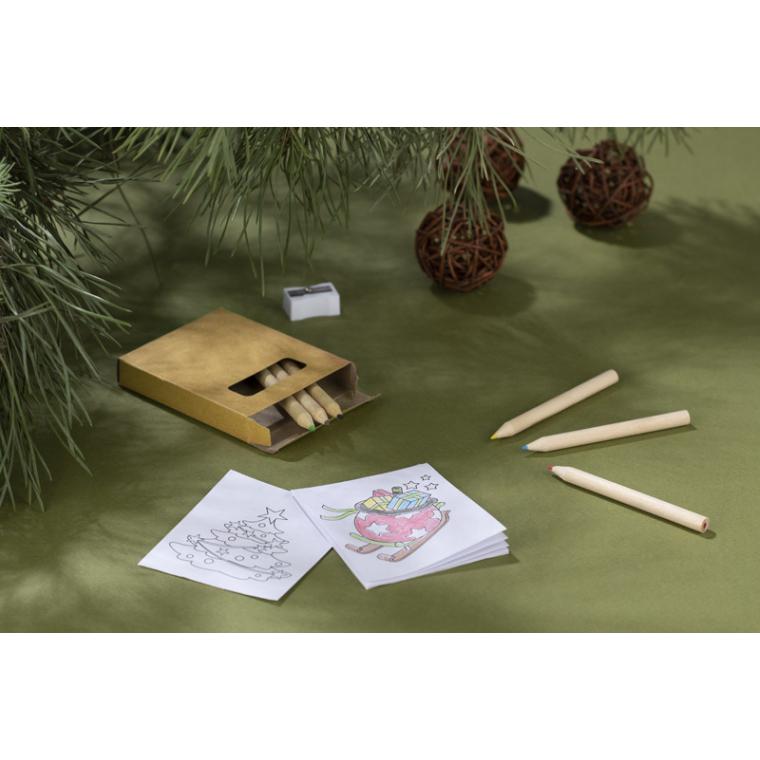 Creioane colorate cu carte de colorat SANTI