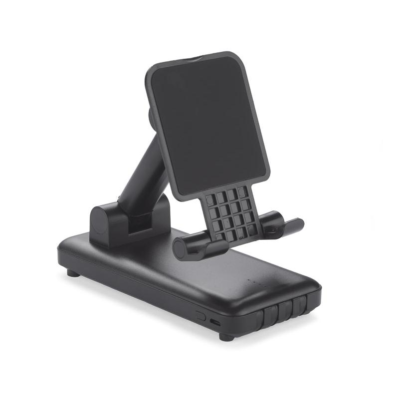 Baterie externă cu suport pentru telefon SEGURO 10 000 mAh Negru