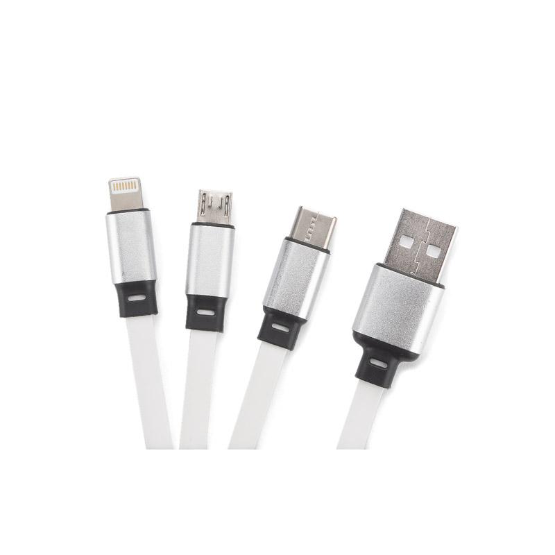 3 în 1 cablu USB BALJO Alb