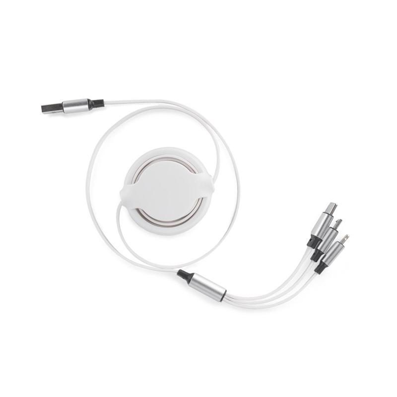 3 în 1 cablu USB BALJO Alb