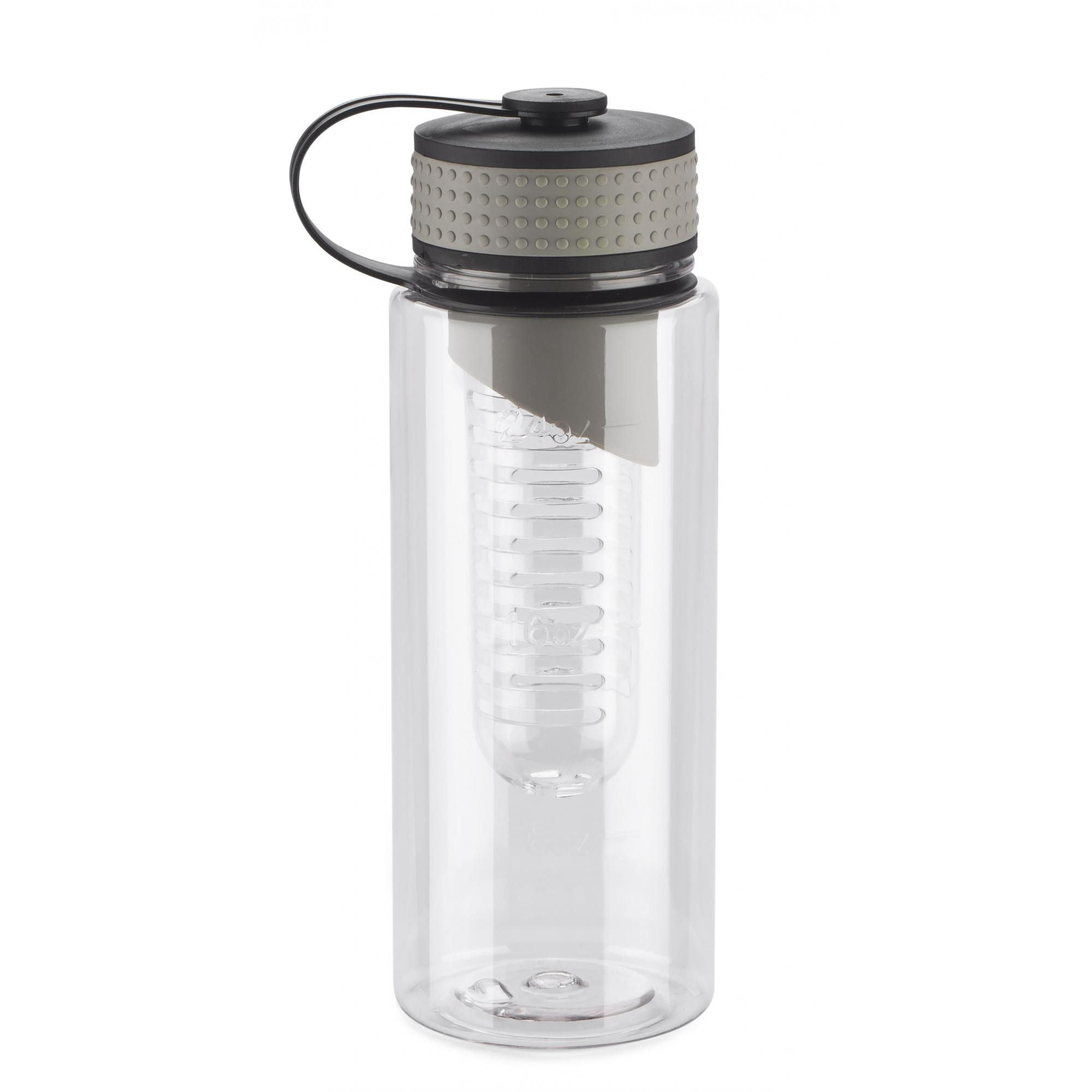 Sticlă de apă cu recipient pentru fructe FRUGT 800 ml Gri