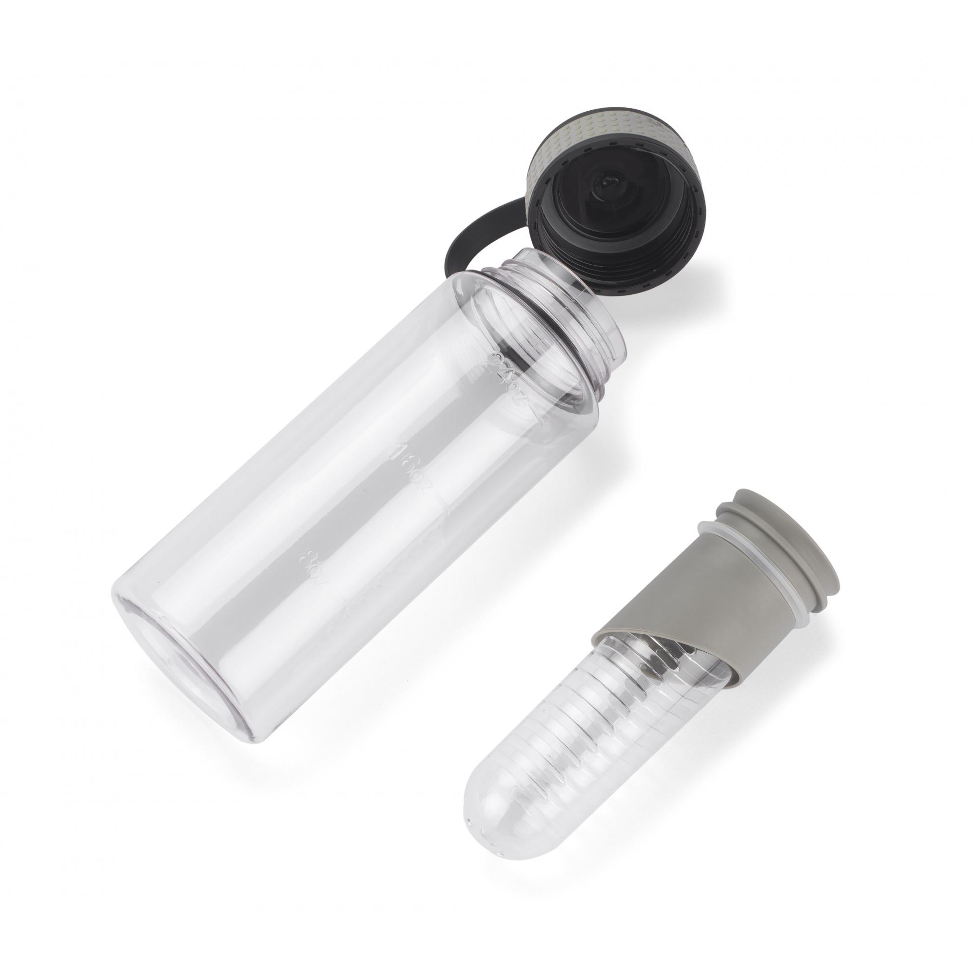 Sticlă de apă cu recipient pentru fructe FRUGT 800 ml Gri