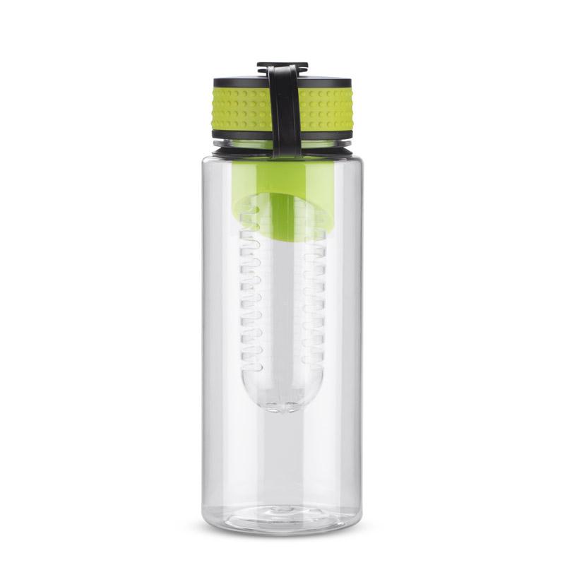 Sticlă de apă cu recipient pentru fructe FRUGT 800 ml Verde deschis