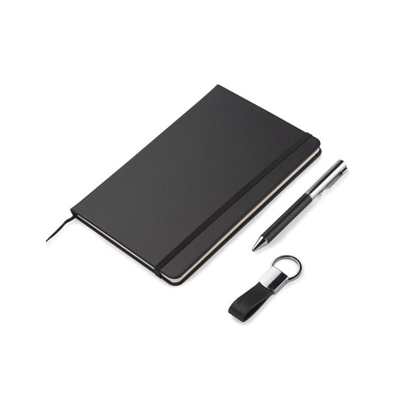 Set notebook, pix și breloc PROBIZ Negru