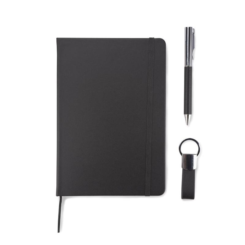 Set notebook, pix și breloc PROBIZ Negru