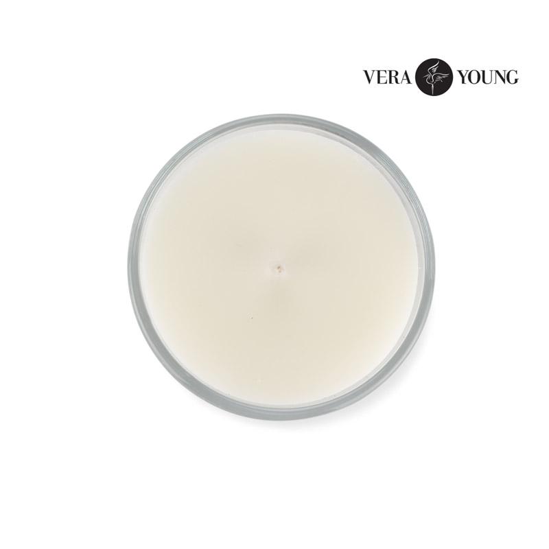 Lumânare din ceară de soia 170g - Lemongrass & Ginger - VERA YOUNG Transparent
