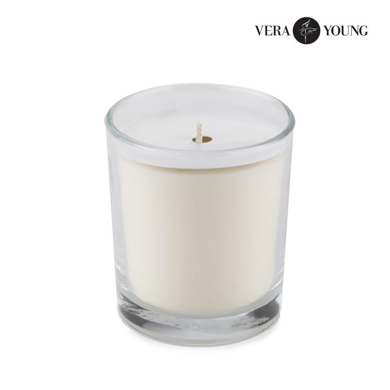 Lumânare din ceară de soia 170g - Lemongrass & Ginger - VERA YOUNG Transparent