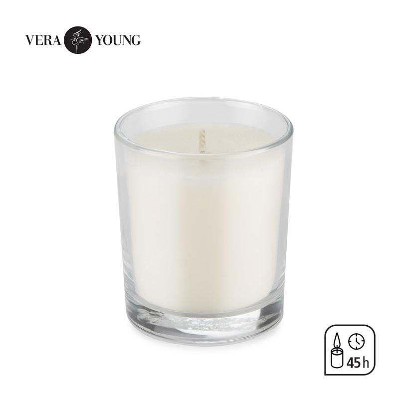 Lumânare de ceară din soia 170g - Plum & Patchouli - VERA YOUNG Transparent
