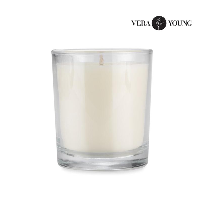 Lumânare de ceară din soia 170g - Plum & Patchouli - VERA YOUNG Transparent