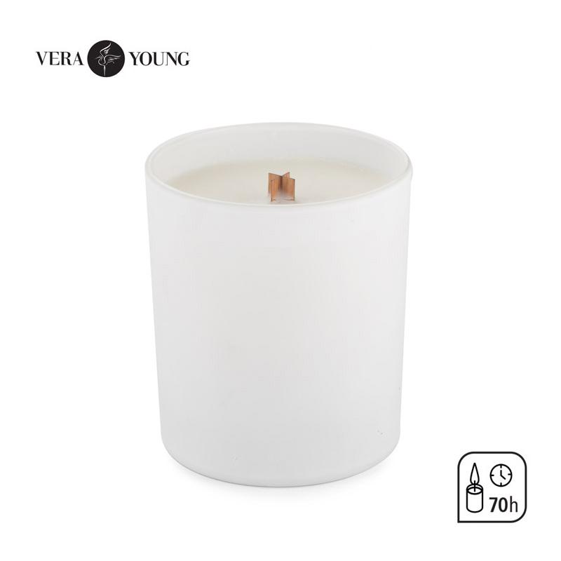 Lumânare din ceară de soia 220g - Library- VERA YOUNG Alb