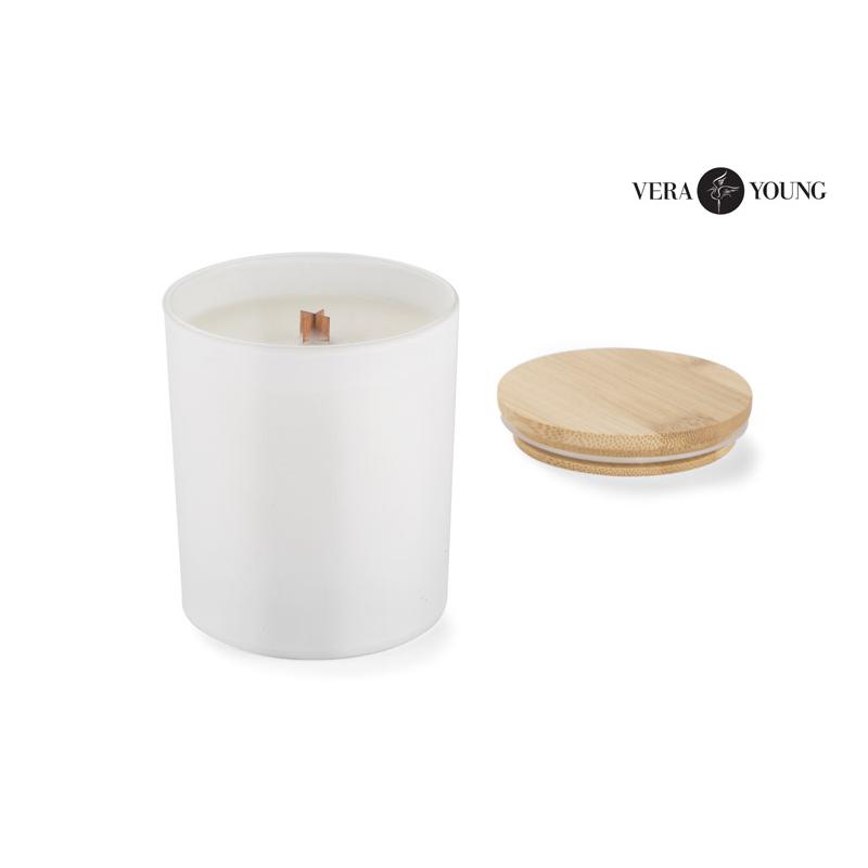 Lumânare din ceară de soia 220g - Library- VERA YOUNG Alb