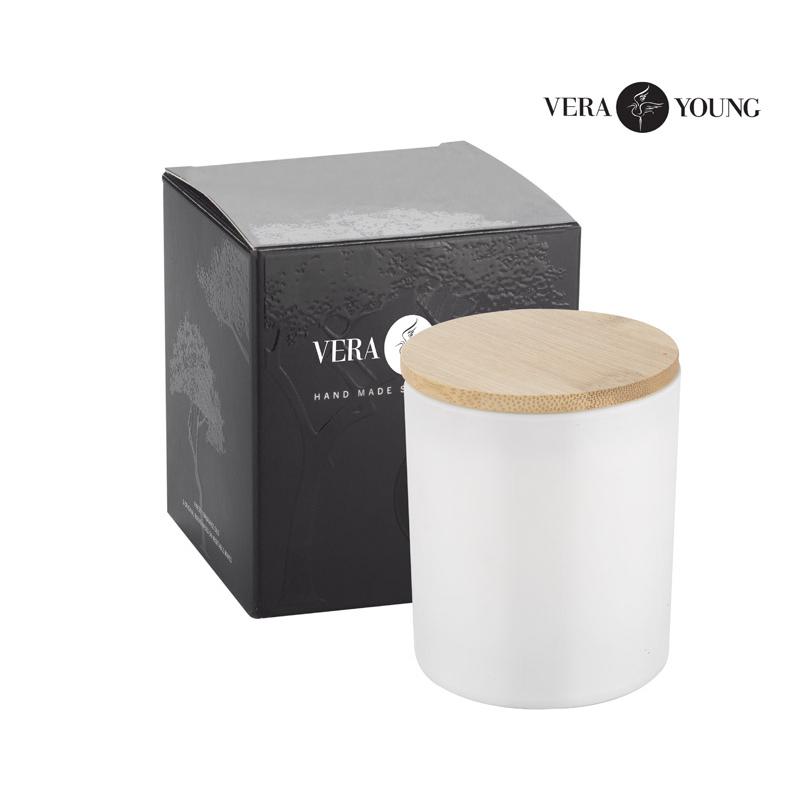 Lumânare din ceară de soia 220g - Library- VERA YOUNG Alb