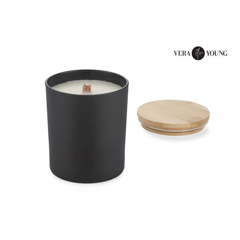 Lumânare din ceară de soia 220g - Black Pomegranate - VERA YOUNG Negru