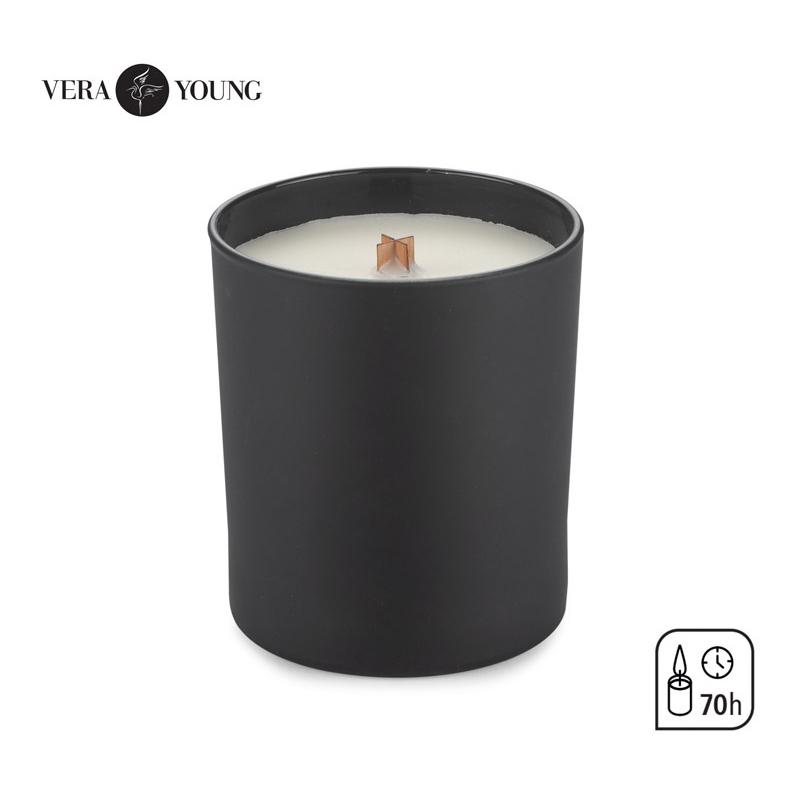 Lumânare din ceară de soia 220g - Black Pomegranate - VERA YOUNG Negru